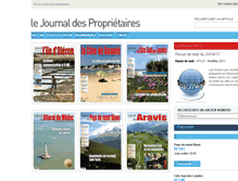 Tablet Screenshot of journaldesproprietaires.fr